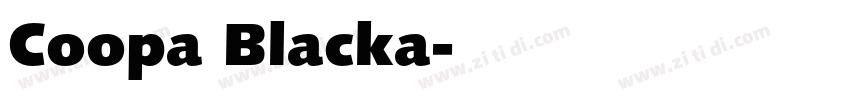 Coopa Blacka字体转换